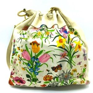 Rare Gucci Authentic 💚 VTG 1980’s Floral Bucket Bag 🌸✨🌺